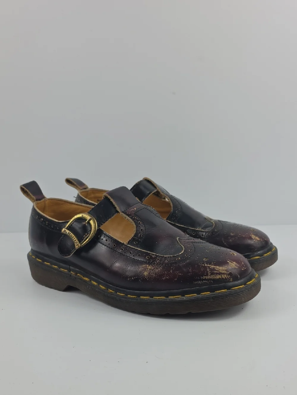 Vintage England 🇬🇧 Dr. Martens Maryjanes Leather Women's Shoes Size UK8- US 10 - Picture 15 of 15